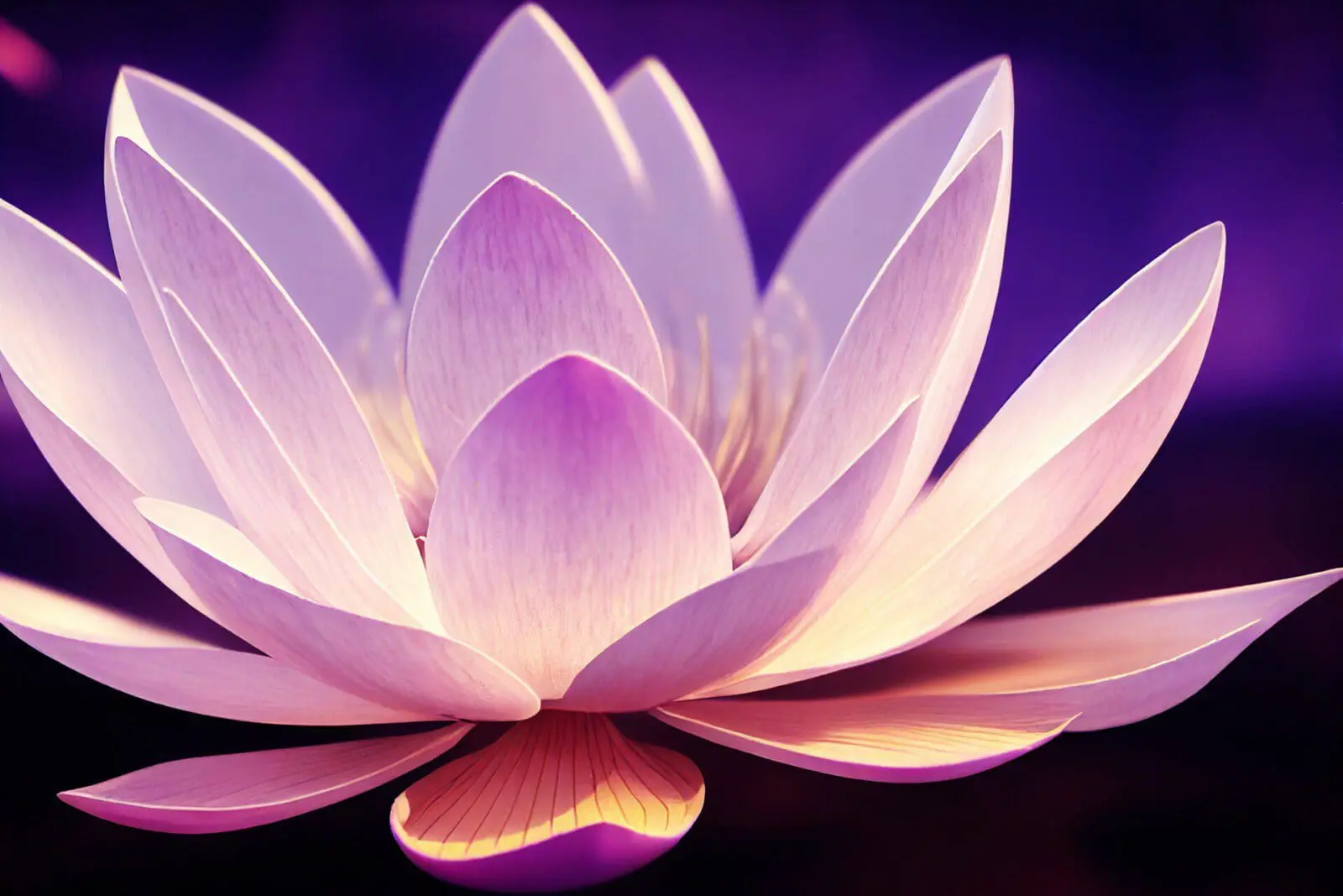 beautiful white lotus blooming crown chakra