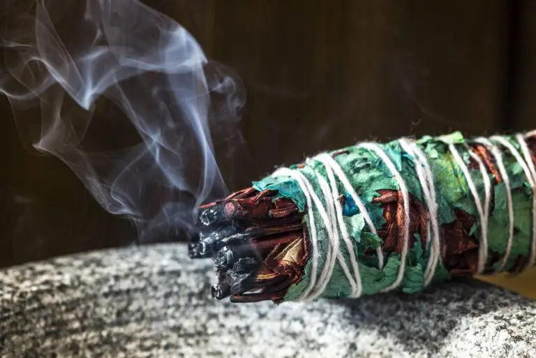 Smudge Burning Sage Stick Spiritual Ritual