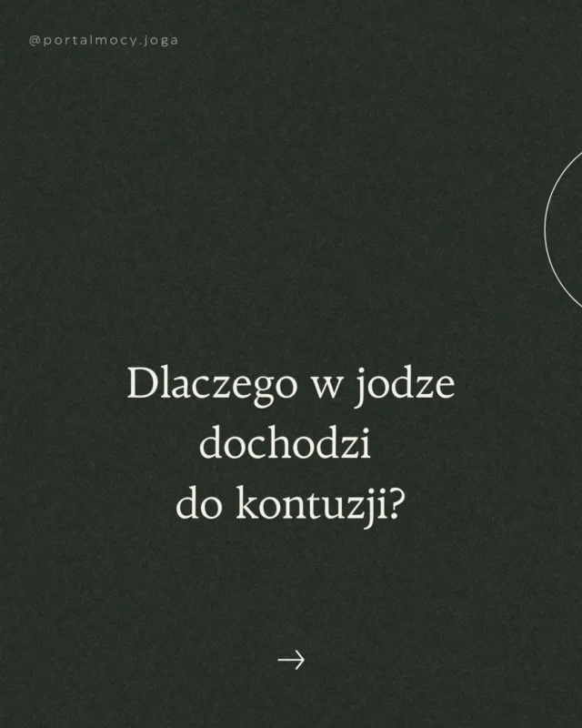 Porozmawiajmy o kontuzjach w jodze.
Joga jest niesamowitym narzędziem do leczenia i budowania siły, ale jak każda praktyka fizyczna, niesie ze sobą ryzyko.

Dobra wiadomość? Większości kontuzji w jodze da się uniknąć. 

Zwykle nie powstają dlatego, że jakaś pozycja jest „zła" powstają przez nieuwagę lub ego, powtarzalne przeciążenia albo brak funkcjonalnego równoważenia ciała.

Przewiń -> żeby zobaczyć, co naprawdę powoduje te naciągnięcia i naderwania.

Do którego z tych punktów się przyznajesz? Napisz w komentarzu! 👇

#kontuzjewjodze #świadomośćciała #mindfullness
