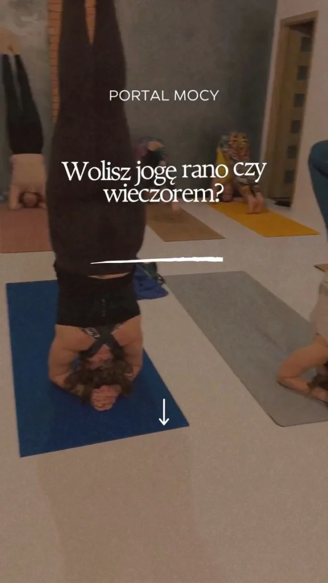 Rano ciało bywa jeszcze trochę zaspane. Pierwszy skłon szybko przypomina, że dopiero co wstaliśmy z łóżka. Potrzeba chwili, żeby wejść w ruch.

Wieczorem przychodzimy już z całym dniem. Z tym, co się udało, co zdenerwowało i co nadal chodzi po głowie.

Obie pory mają swój urok. Warto sprawdzić, po których zajęciach najłatwiej Ci wracać i które naprawdę mieszczą się w Twoim tygodniu.

Co Ty preferujesz?