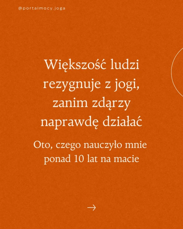 Ponad 10 lat temu po raz dałam jodze "drugą szansę".
Tym razem zostałam.

Nie dlatego, że byłam wtedy bardziej duchowa. Lecz dlatego, że odkryłam różne rodzaje jogi. 

Sprawdź czego nauczyła mnie dekada na macie.

#joga #wytrwałość #10latNaMacie #jogawrocław #małeKroki #PortalMocy