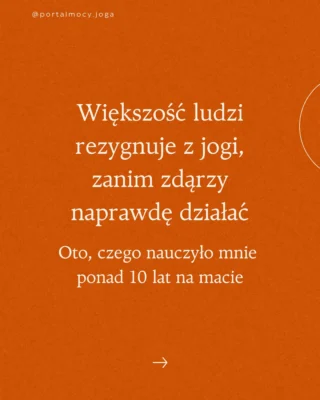 Ponad 10 lat temu po raz dałam jodze "drugą szansę".
Tym razem zostałam.

Nie dlatego, że byłam wtedy bardziej duchowa. Lecz dlatego, że odkryłam różne rodzaje jogi. 

Sprawdź czego nauczyła mnie dekada na macie.

#joga #wytrwałość #10latNaMacie #jogawrocław #małeKroki #PortalMocy